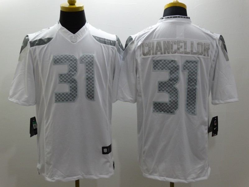Men's Seattle Seahawks Kam Chancellor #31 White Jersey